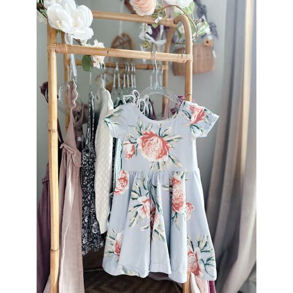 EUC Fair Felix Rose Print Soft Twirl Dress 18-24mths - Picture 3 of 3